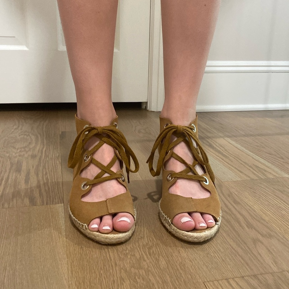 Lace up espadrilles